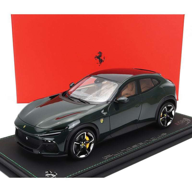 Ferrari Purosangue SUV 2022 Con Vetrina With Showcase Verde British Racing Green - 1:18