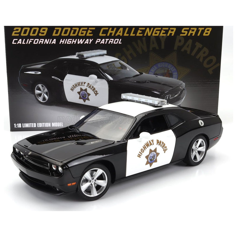 Dodge Challenger SRT8 Coupe Police Highway Patrol 2009 Black White - 1:18