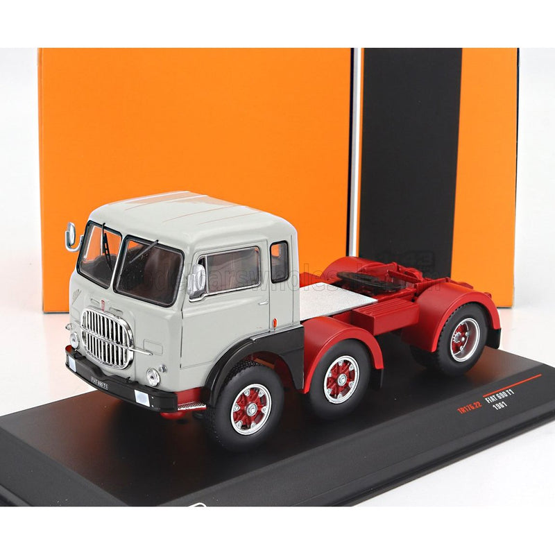 Fiat 690 T1 Tractor Truck 3-ASSI 1961 Grey Red - 1:43
