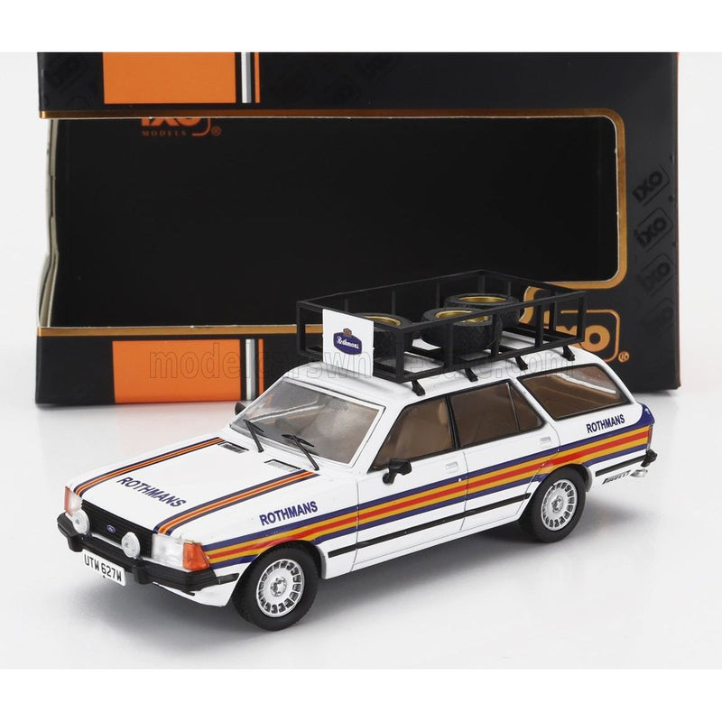 Ford England Granada MKII Tourer Team Rothmans Rally Assistance 1980 White Blue Yellow - 1:43