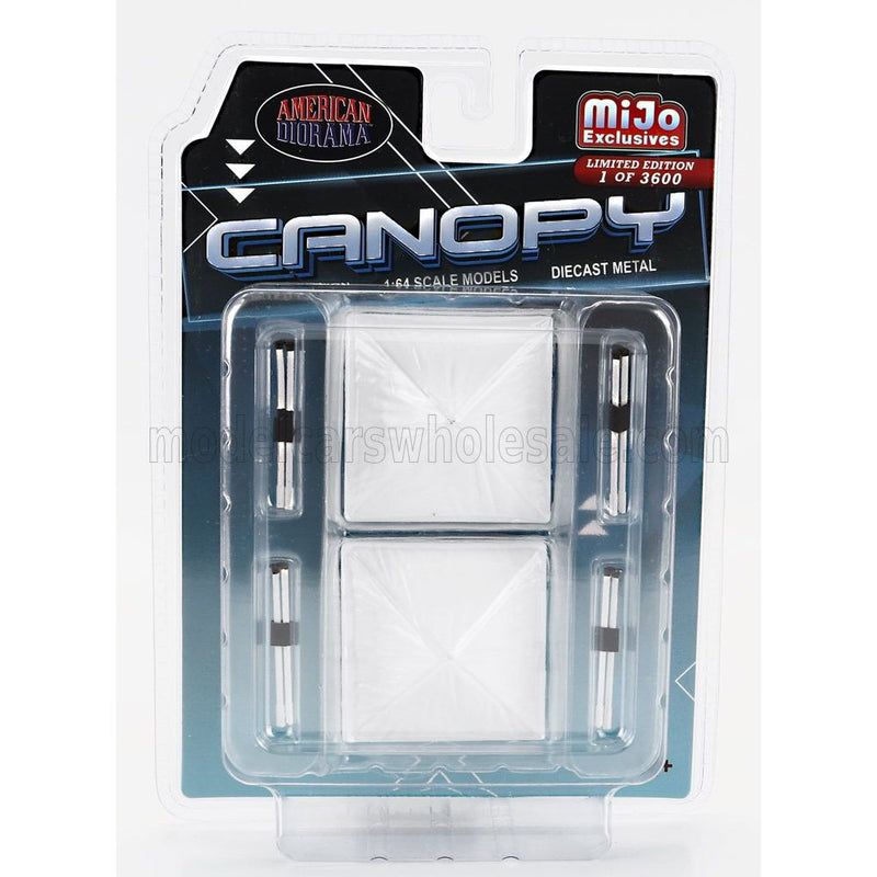Accessories Canopy Set With Frame And Cover White - 1:64