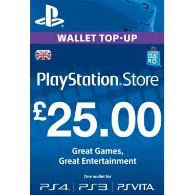 Playstation Network Card £25 In Paperform PS3 / VITA /PS4