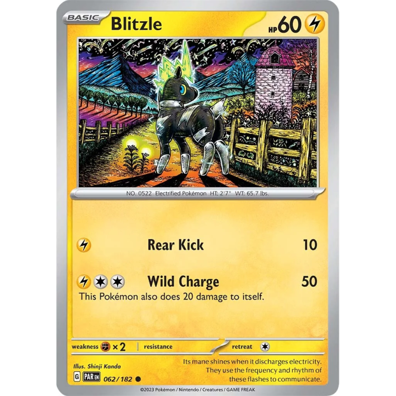 Blitzle 062/182 Pokemon Paradox Rift (PAR EN) Trading Card Common