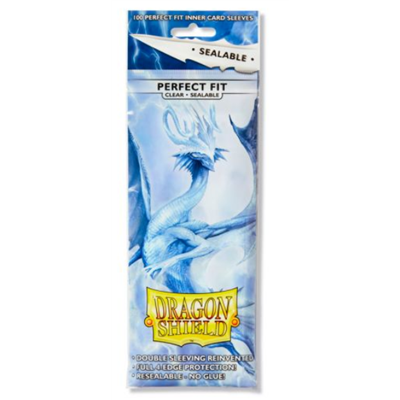 Dragon Shield Standard Perfect Fit Sealable Sleeves Clear - 100 Sleeves