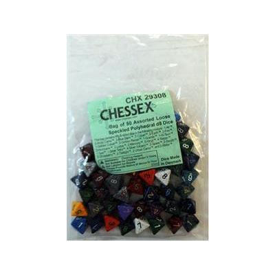 Speckled Bags Of 50 Assorted Dice Loose Speckled Polyhedral D8 Dice