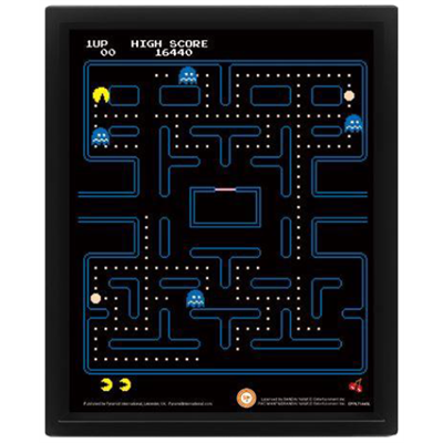 Pac-Man Maze Framed