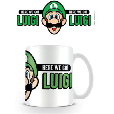 Super Mario Here We Go Luigi Mug