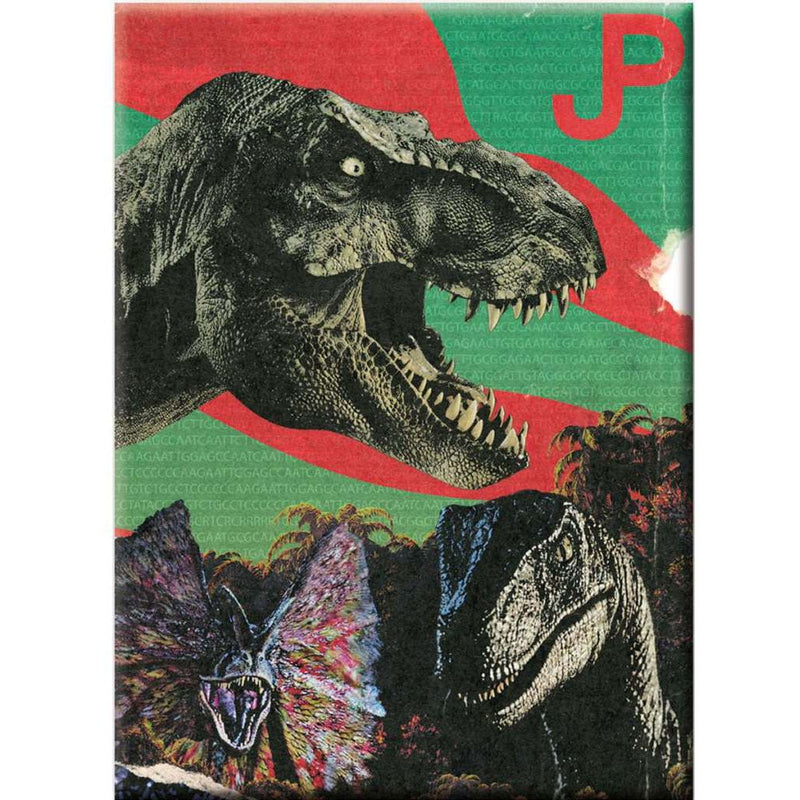 Jurassic Park Collage Flat Magnet