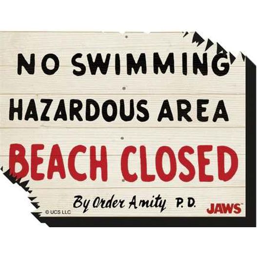Jaws Beach Closed Funky Chunky Magnet
