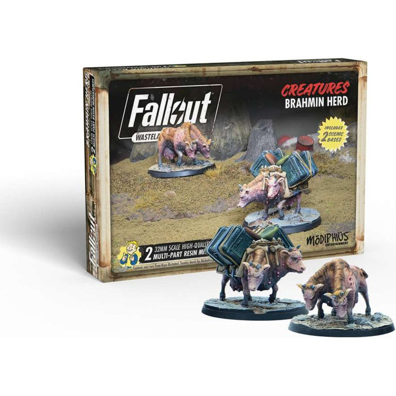 Fallout Wasteland Warfare Creatures Brahmin Herd