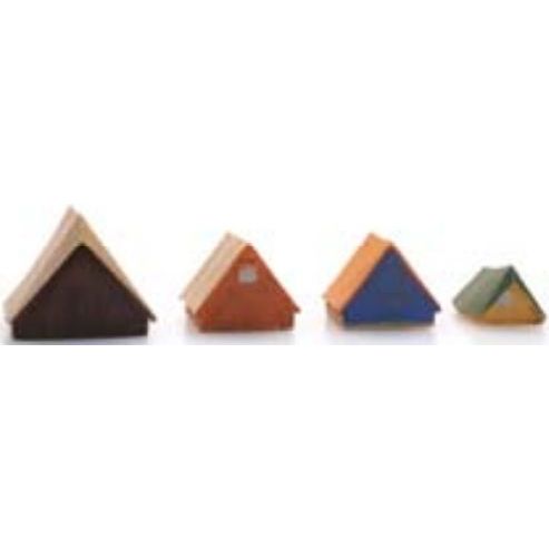 Four Tents Ready Made Painted - 1:160