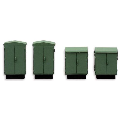 Switchbox Set (4 Pieces) 1:87 Ready-Made Painted - H0