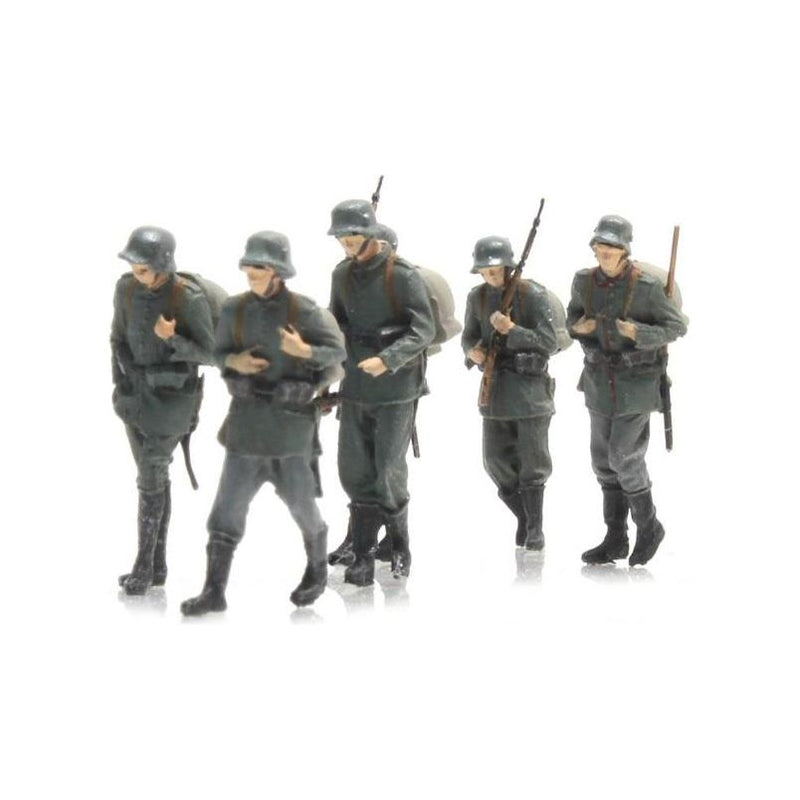 WWI Marching German Infantry 6 Fig. 1:87 Ready-Made Painted - H0