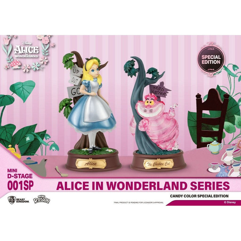 Disney: Alice In Wonderland Alice And Cheshire Cat Candy Color Version Mini PVC Diorama Set
