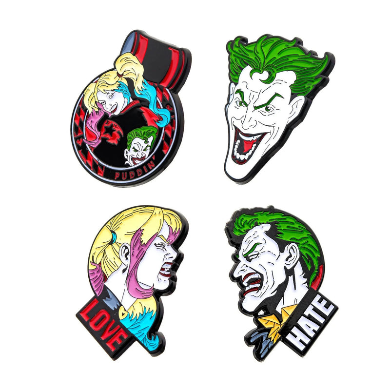 Joker And Harley Quinn 4 Pin Set