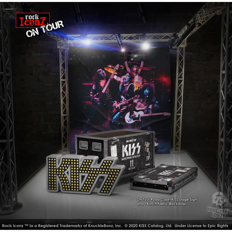 Rock Iconz On Tour: KISS Alive Road Case With Stage Sign And Stage Backdrop Set