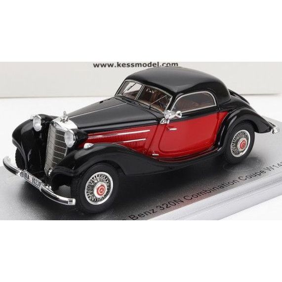 Mercedes Benz - 320With W142 Combination Coupe 1938 Limited - Black / Red 250 Pieces - 1:43