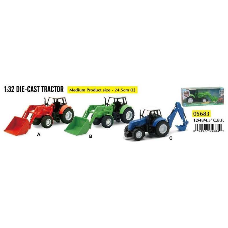 Tractor With Front Loader Green - 1:32