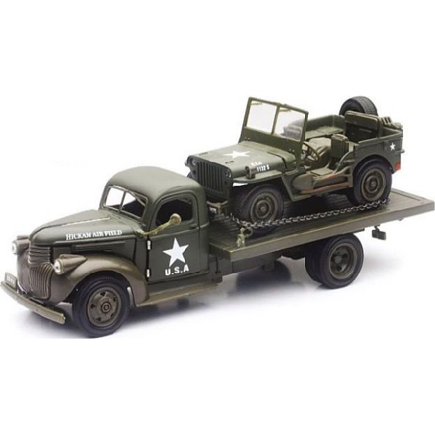 Chevy Flatbed + Willys Jeep 1941 - 1:32