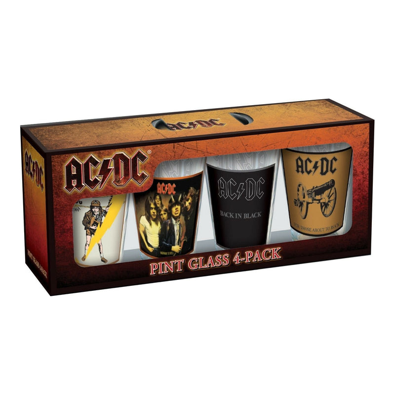 AC-DC: Classic Covers Pint Glass - Pack Of 4