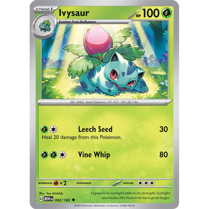 Ivysaur 002/165 Pokemon 151 (MEW) Trading Card Uncommon
