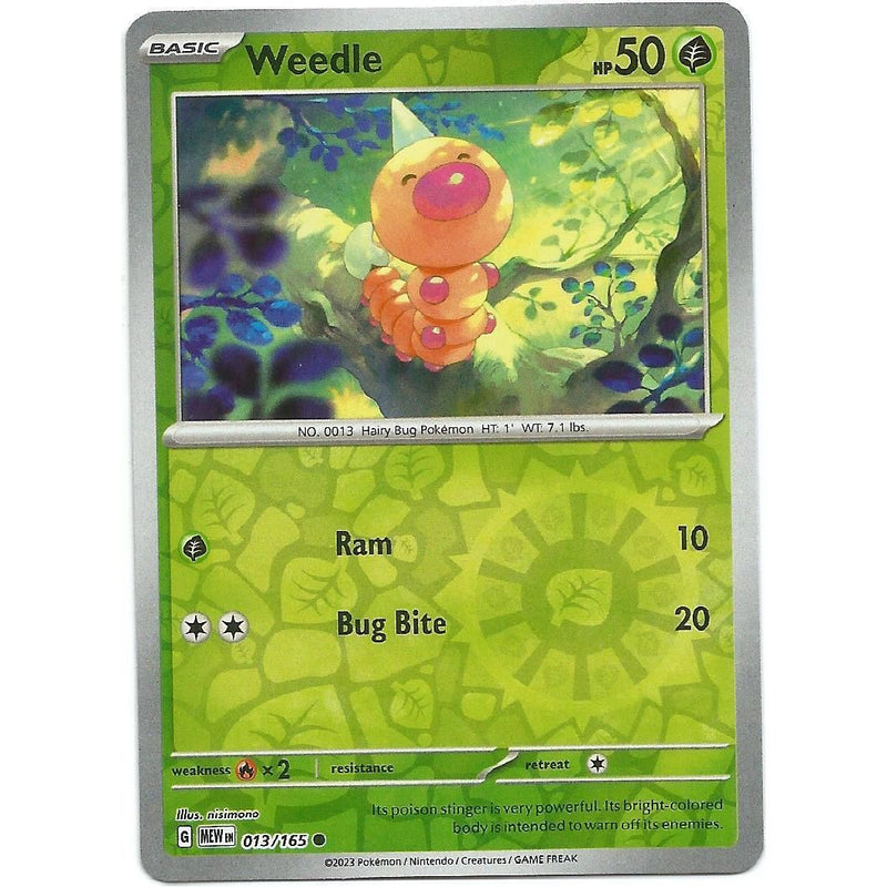 Weedle (Reverse Holo) 013/165 Pokemon 151 (MEW) Trading Card Common
