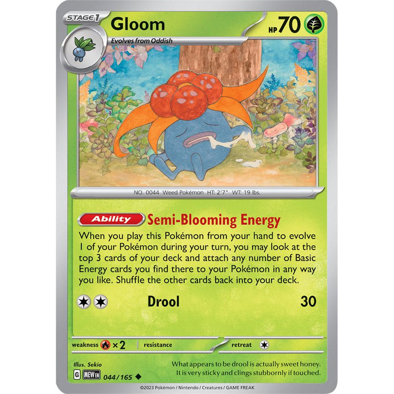Gloom 044/165 Pokemon 151 (MEW) Trading Card Uncommon
