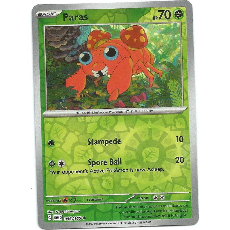 Paras (Reverse Holo) 046/165 Pokemon 151 (MEW) Trading Card Common