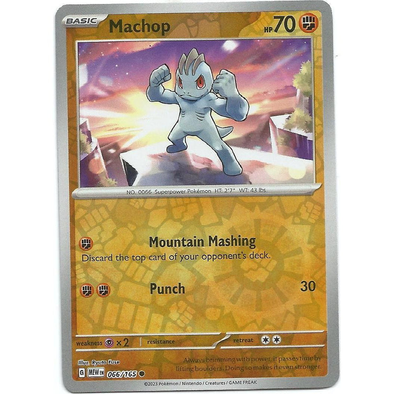 Machop (Reverse Holo) 066/165 Pokemon 151 (MEW) Trading Card Common