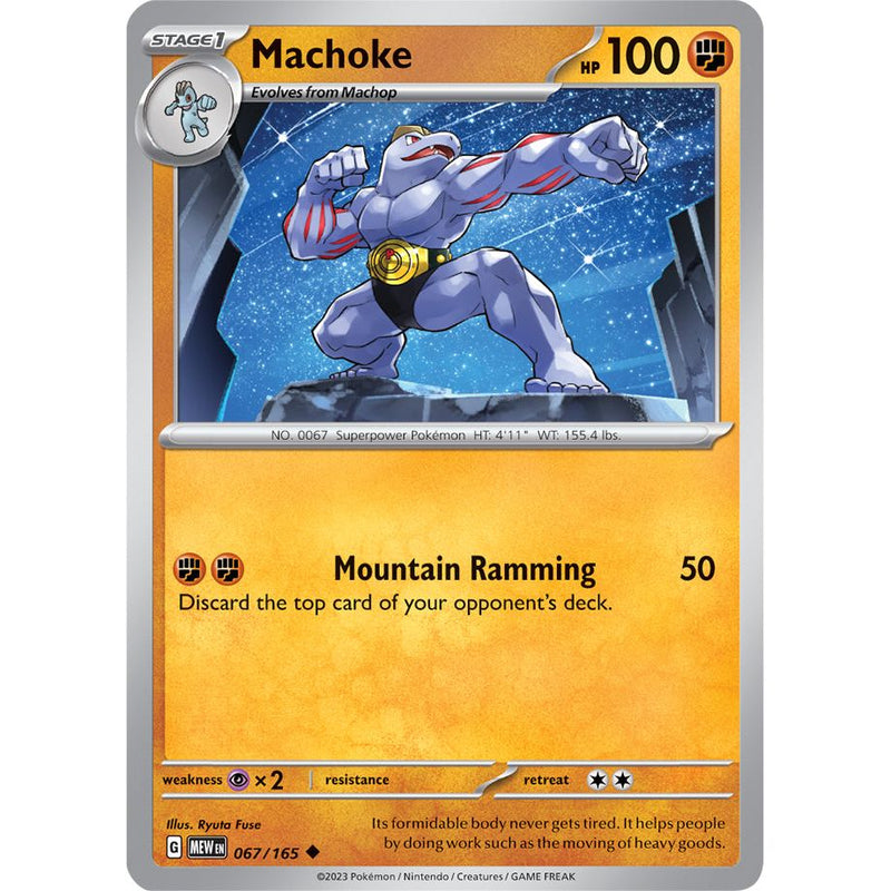 Machoke 067/165 Pokemon 151 (MEW) Trading Card Uncommon