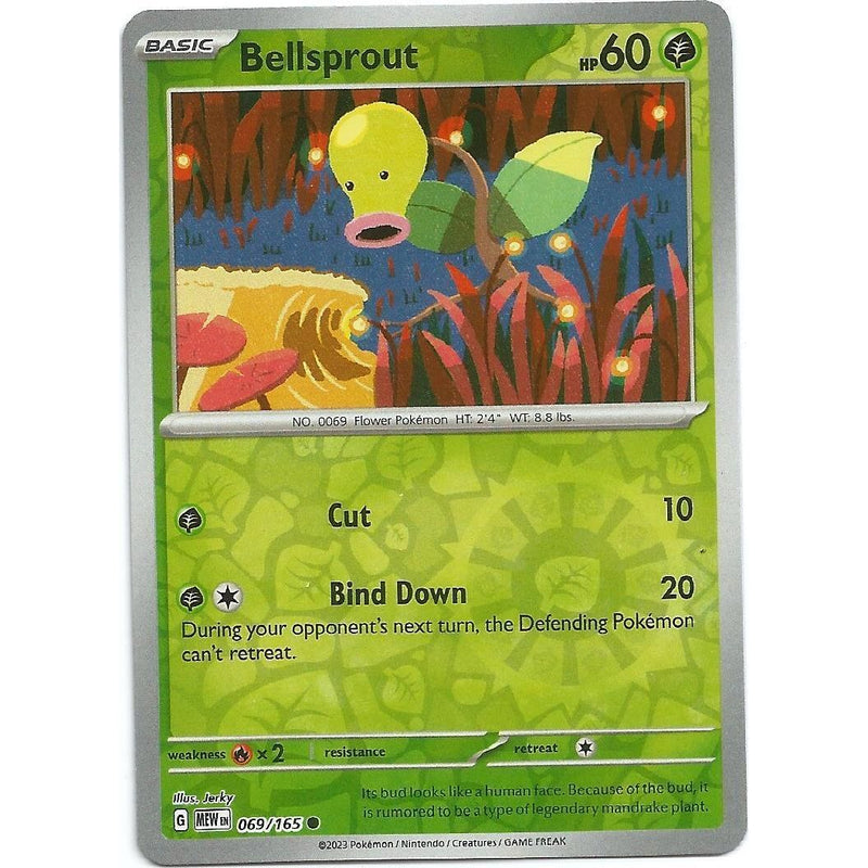Bellsprout (Reverse Holo) 069/165 Pokemon 151 (MEW) Trading Card Common