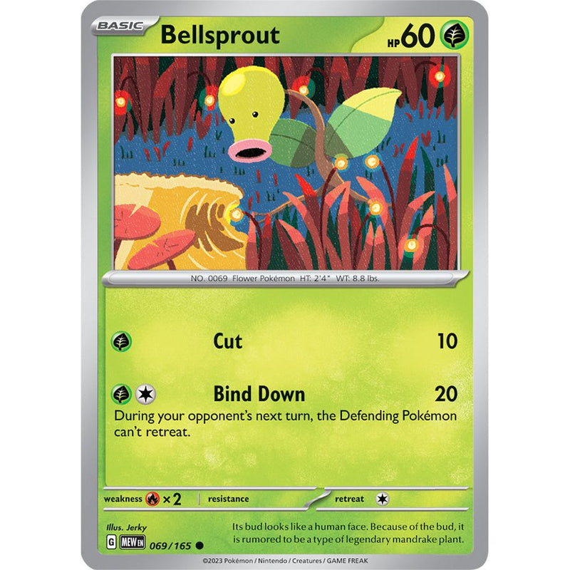 Bellsprout 069/165 Pokemon 151 (MEW) Trading Card Common