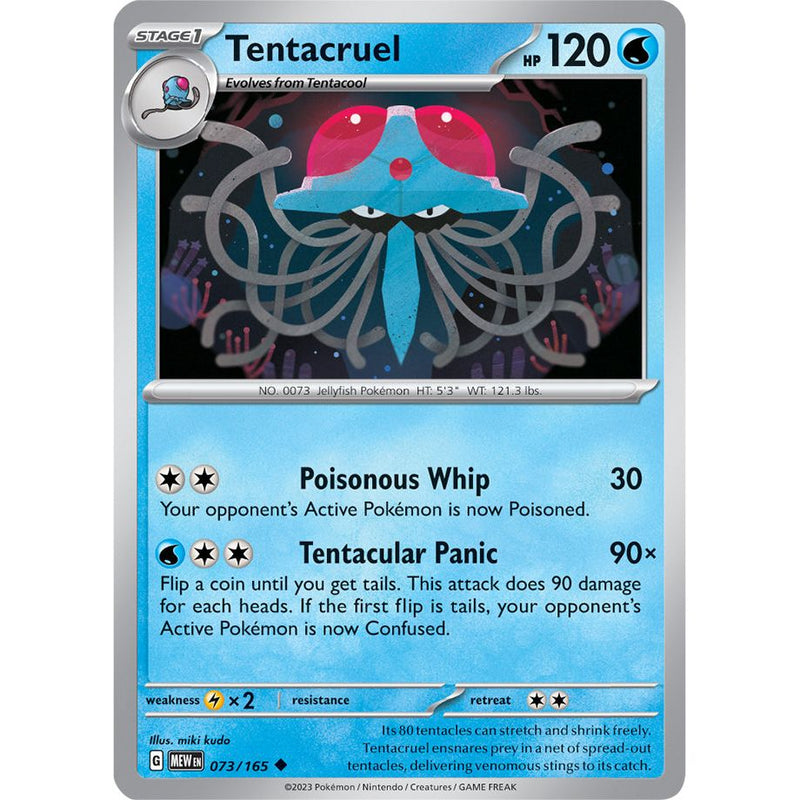 Tentacruel 073/165 Pokemon 151 (MEW) Trading Card Uncommon