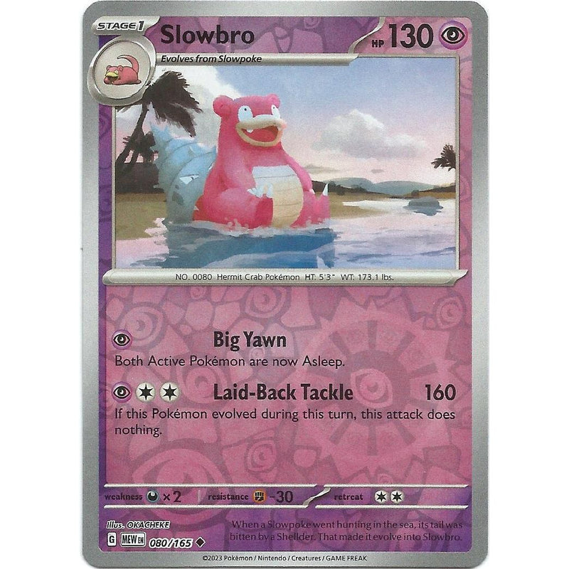 Slowbro (Reverse Holo) 080/165 Pokemon 151 (MEW) Trading Card Uncommon