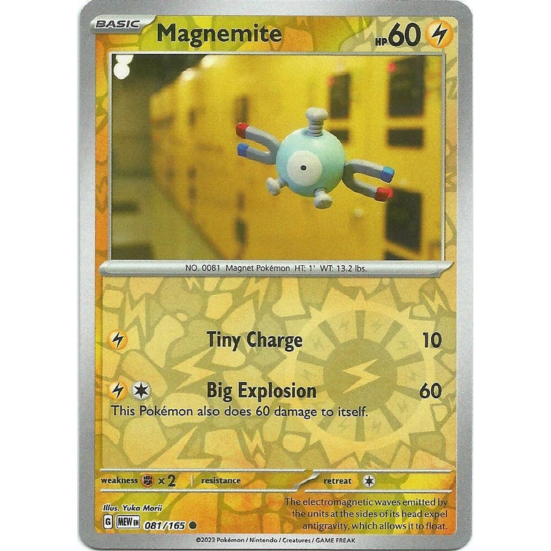 Magnemite (Reverse Holo) 081/165 Pokemon 151 (MEW) Trading Card Common