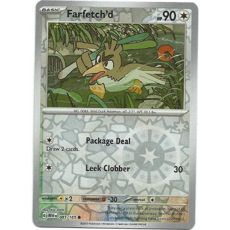 Farfetch'd (Reverse Holo) 083/165 Pokemon 151 (MEW) Trading Card Common