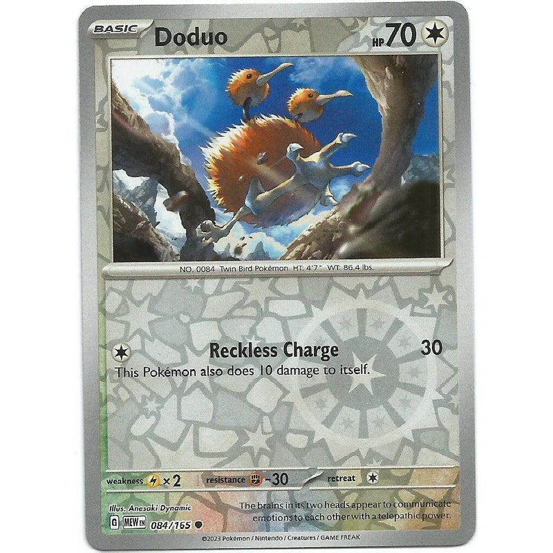 Doduo (Reverse Holo) 084/165 Pokemon 151 (MEW) Trading Card Common