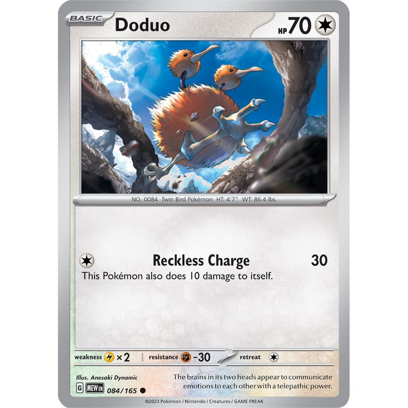 Doduo 084/165 Pokemon 151 (MEW) Trading Card Common