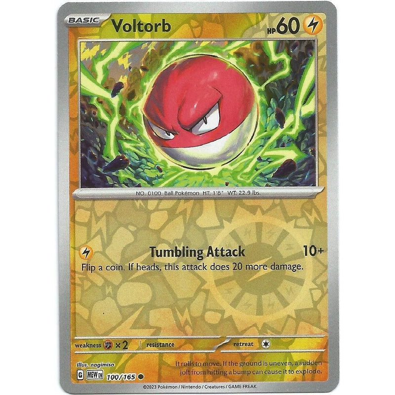 Voltorb (Reverse Holo) 100/165 Pokemon 151 (MEW) Trading Card Common