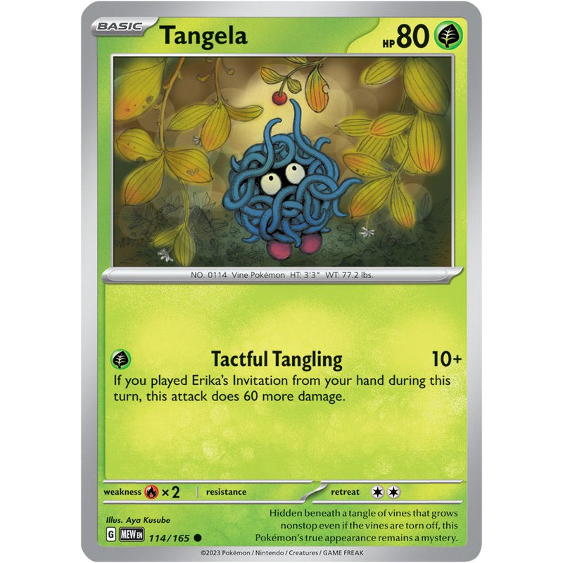 Tangela 114/165 Pokemon 151 (MEW) Trading Card Common