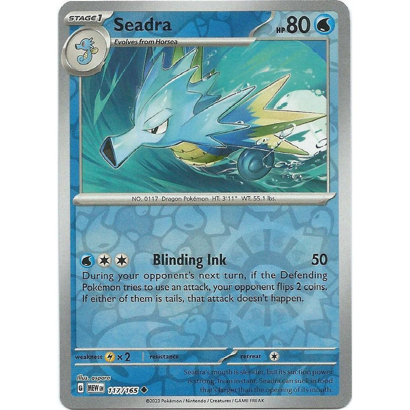 Seadra (Reverse Holo) 117/165 Pokemon 151 (MEW) Trading Card Uncommon