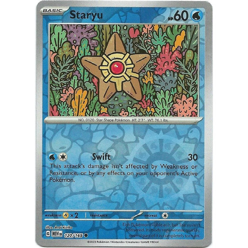 Staryu (Reverse Holo) 120/165 Pokemon 151 (MEW) Trading Card Common