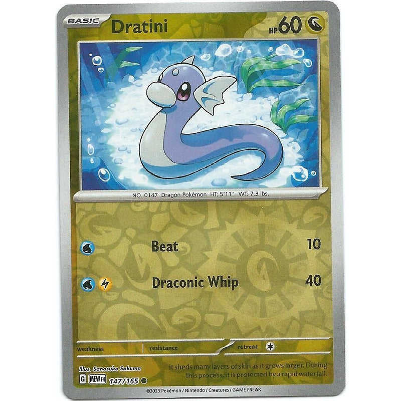 Dratini (Reverse Holo) 147/165 Pokemon 151 (MEW) Trading Card Common