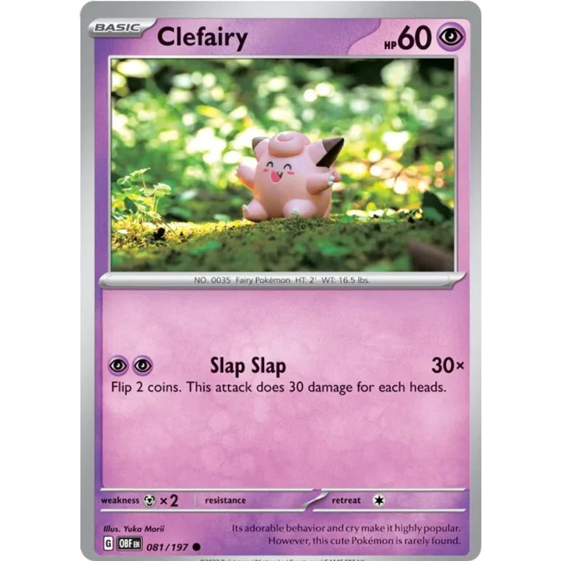 Clefairy 081/197 Pokemon Obsidian Flames (OBF EN) Trading Card Common