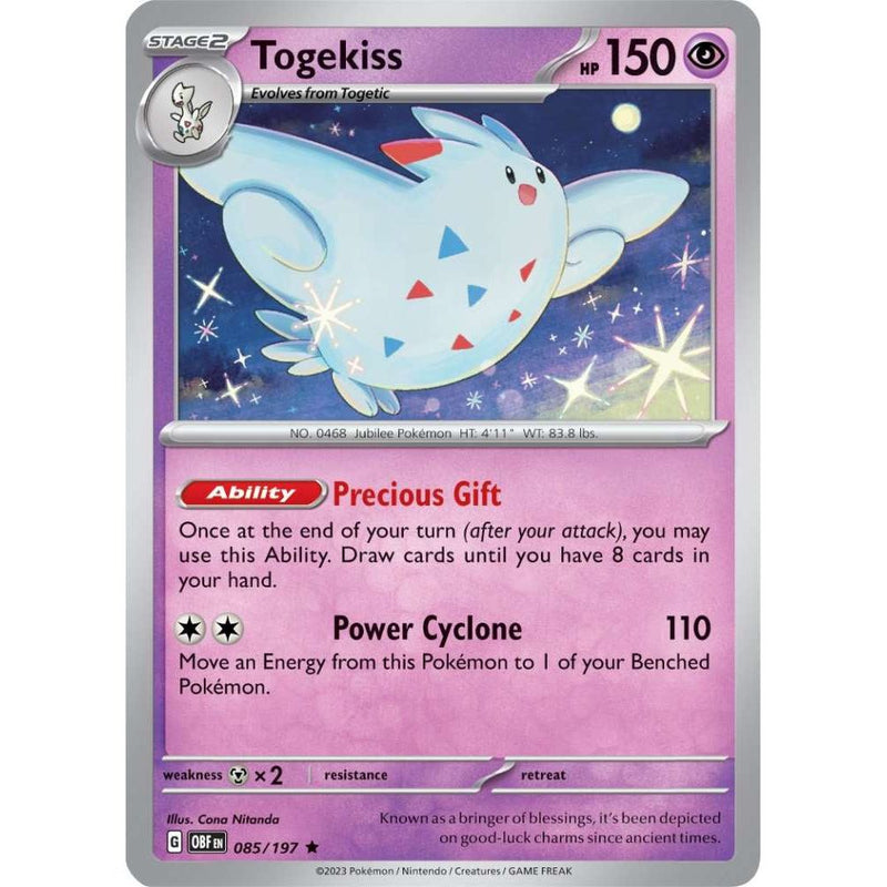 Togekiss 085/197 Pokemon Obsidian Flames (OBF EN) Trading Card Rare