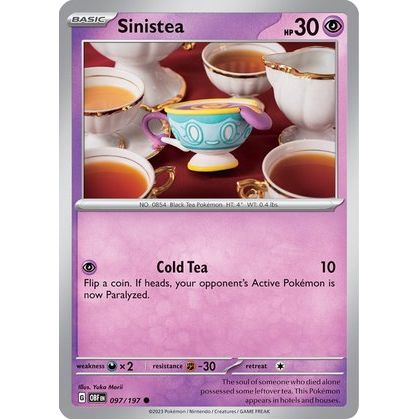 Sinistea 097/197 Pokemon Obsidian Flames (OBF EN) Trading Card Common