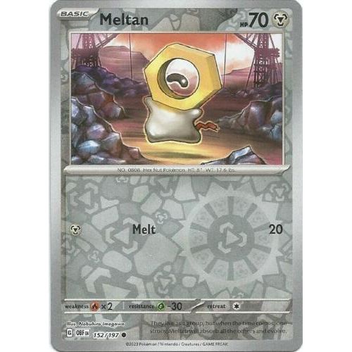 Meltan (Reverse Holo) 152/197 Pokemon Obsidian Flames (OBF EN) Trading Card Common