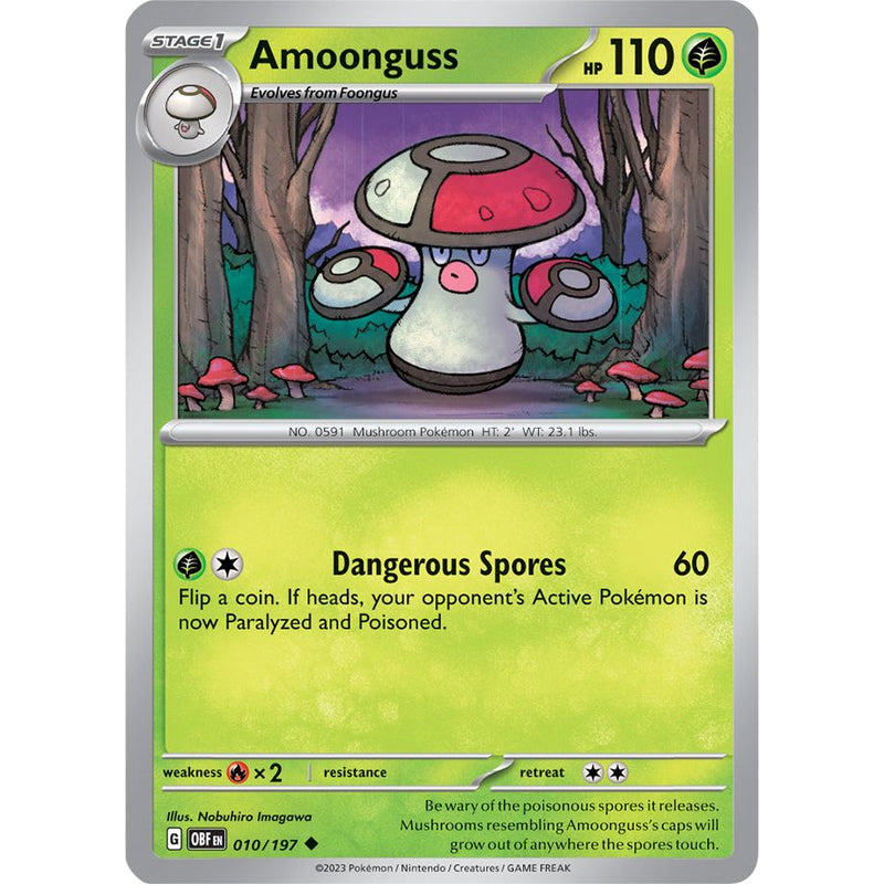 Amoonguss 010/197 Pokemon Obsidian Flames (OBF EN) Trading Card Uncommon