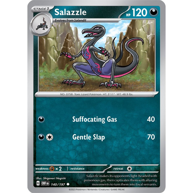 Salazzle 140/197 Pokemon Obsidian Flames (OBF EN) Trading Card Uncommon