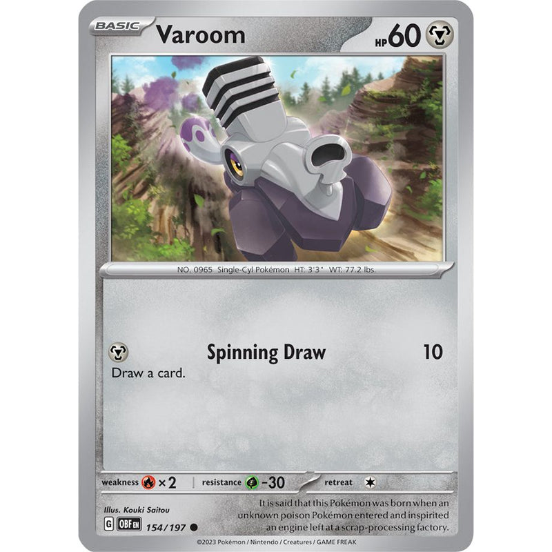 Varoom 154/197 Pokemon Obsidian Flames (OBF EN) Trading Card Common